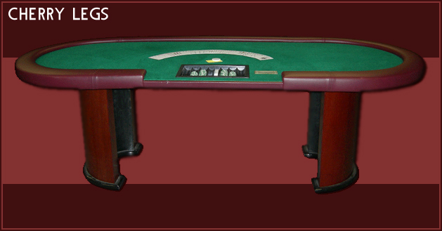 Cherry Leg Poker Table Rentals view 3