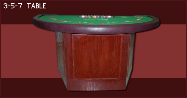 3-5-7 casino rental table