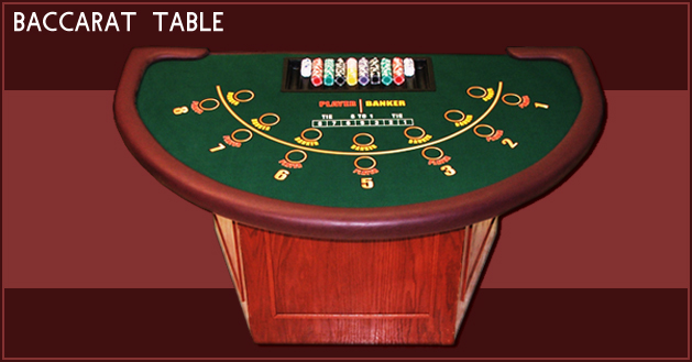 Baccarat casino rental table