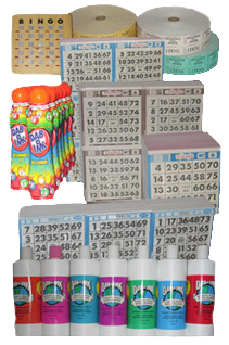 We stock a wide variety of BINGO supplies for rent or for sale