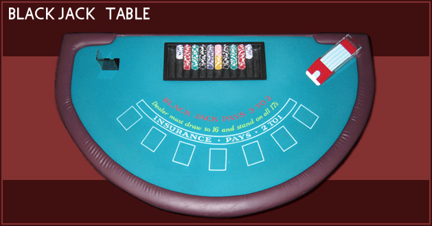 Blackjack casino rental tables