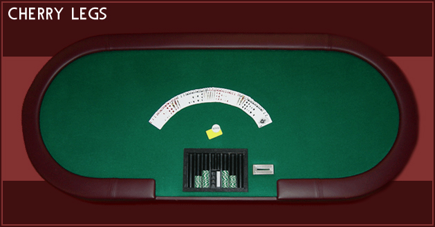 Cherry Leg Poker Table Rentals view 1