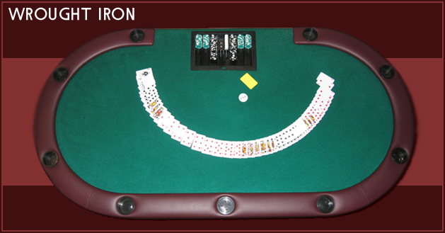 Wrought Iron Leg casino table rentals view 1