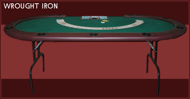 Wrought Iron Leg casino table rentals view 2