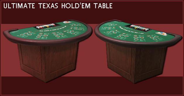Ultimate Texas Hold'em casino rental table